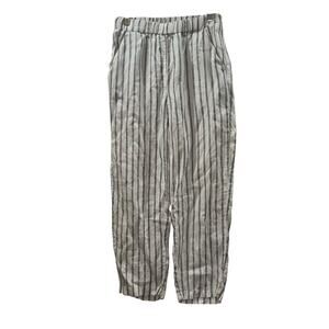 Quince 100% Linen Striped Pull On Pants – Size XS White and Black Striped Pants